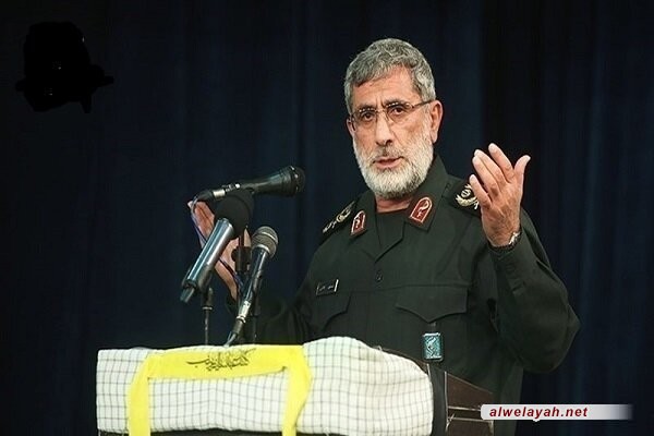 العميد قاآني: اقتدار إيران وأمنها على الساحة الدولية اليوم يعود إلى تضحيات الجنرال سليماني ورفاق دربه